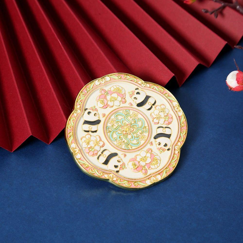 Emboss Cosmetic Mirror Handheld Makeup Mirror Exquisite Chinese-style Pocket Mirror Makeup