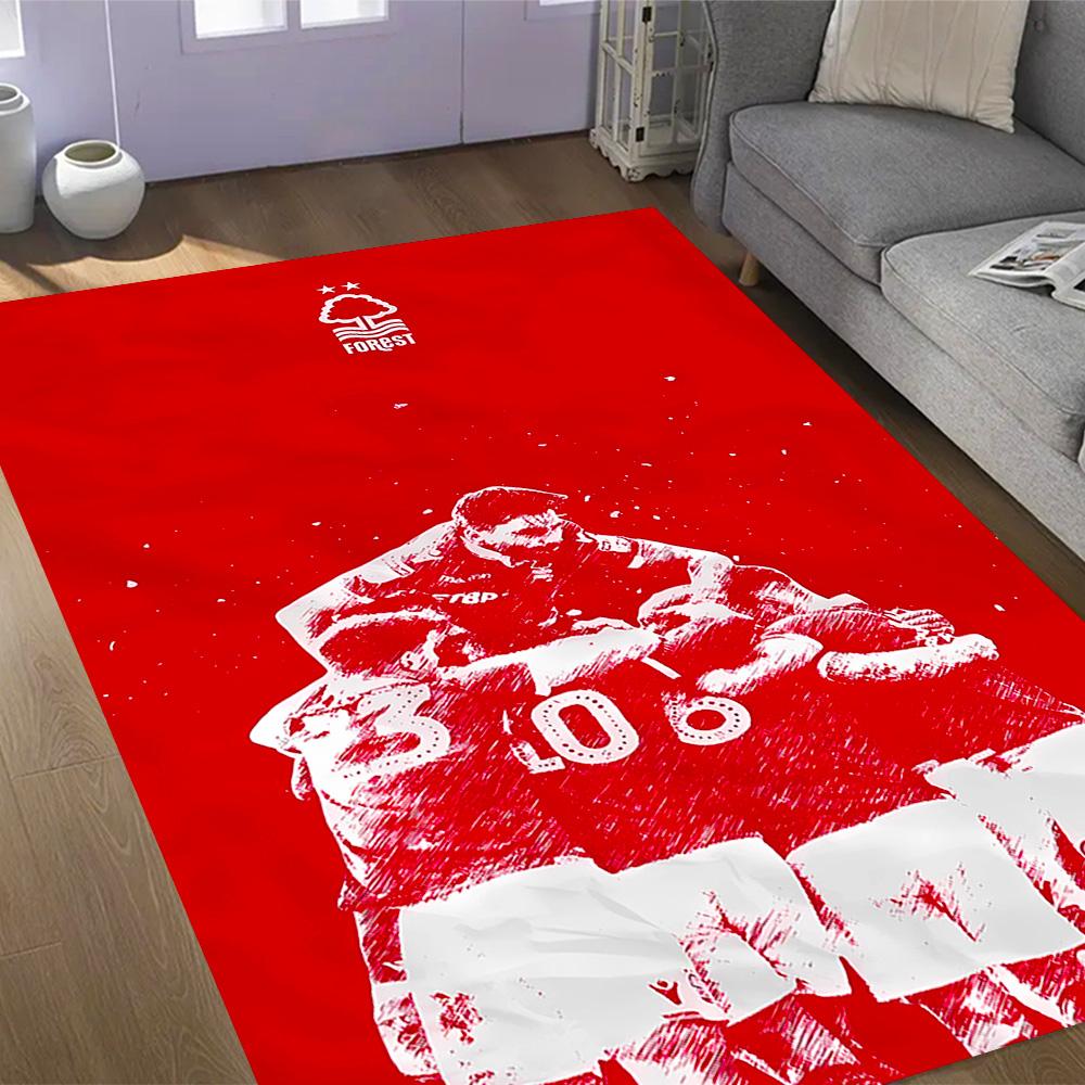 Red Tree Forest Logo Themed Anti-Slip Rugs - Polyester Home Decor, Suitable for Bedrooms, Living Rooms, Doorways, Studios, and Decorations