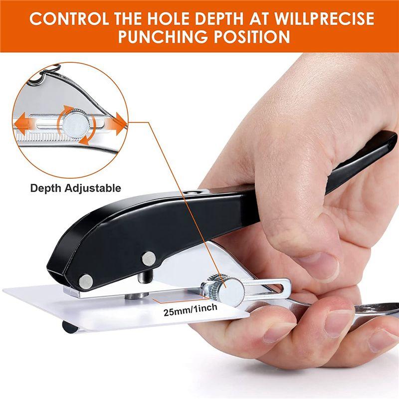 A34R Hole Punch Single Hole Hole Punch, Heavy Duty Hole Punch Single, Portable Handheld Long Hole Hole Punch