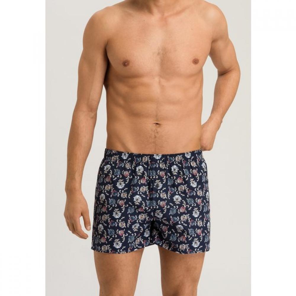 Hanro Men S Trunk Pant  74013 Navy Botany Check 