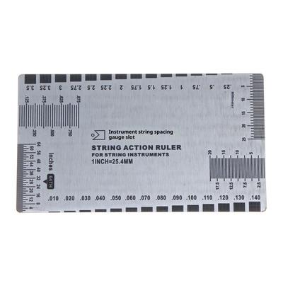 Stainless Steel String Ruler String Action Gauge Ruler Guitar Bass Instrument Repair Tool For Luthiers For Guitar Ukulele Bass