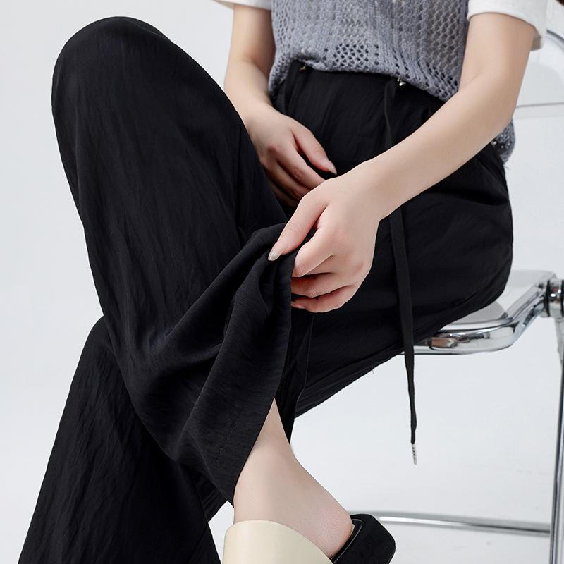 

Maternity Wide-Leg Summer Pants - Lightweight, Comfortable Fit for Pregnancy XL чорний