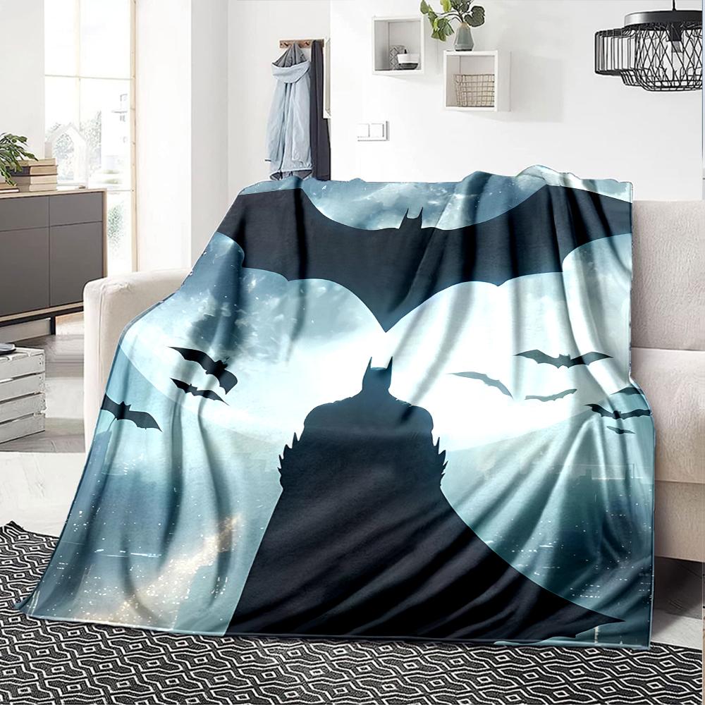 Batman Theme Printed Blanket - Perfect for Couch, Bed, Travel & Outdoor Use | Machine Washable, Cozy & Durable.
