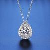 Collana Pendente in Argento Sterling S925 di Alta Gamma con Moissanite - Regalo Lussuoso per Lei