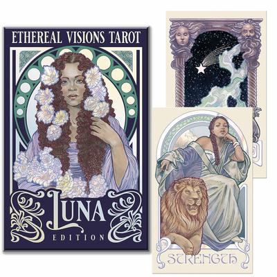 Cartas de Tarô LANG Edição Visions Luna com Instruções em Japonês e Especial Rígido Popular com Leitura de Tarô Edição Visions Ethereal Luna [Ethereal]