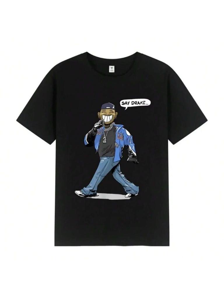 Say Drake Funny Meme T Shirts Unisex's Wounisex Fashion Hip Hop Oversized T Shirt Summer Casual Cotton Loose T-Shirts