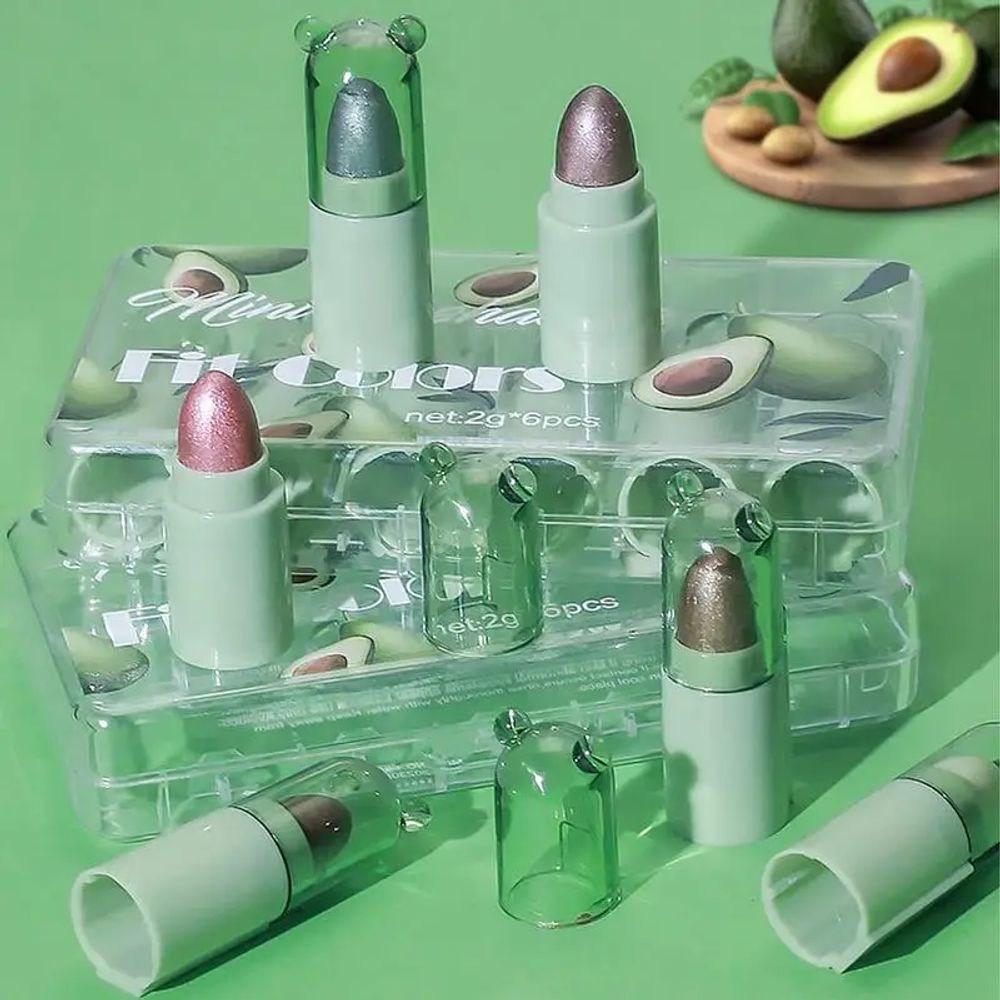 Błyszczyk do ust Velvet Matte Mini Small Lipstick Wodoodporny Długotrwały Glaze Full Color Women Makeup Set 6, 6 Kolorów Szminki, 1 Sztuka