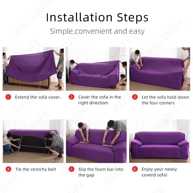 1 шт., однотонные чехлы для дивана для гостиной, эластичные L-образные угловые чехлы для диванов, чехлы для стульев, защита для мебели, домашний декор