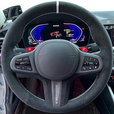 Housse de Volant de Voiture en Daim Antidérapant Pour BMW M Sport G30 G31 G32 G20 G21 G11 G12 G14 G15 G16 X3 G01 X4 G02 X5 G05 X7 G07