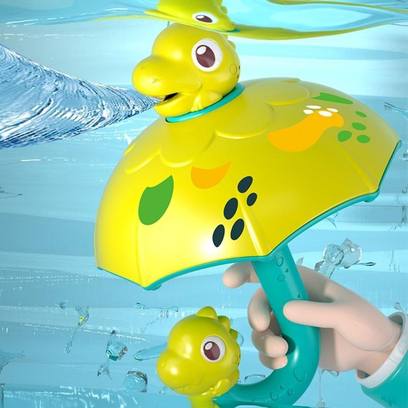 Creative Cartoon Dinosaur Umbrella Showerhead Bath Toy For Children Bathing Time Fun Interactive Shower Toy for Kids