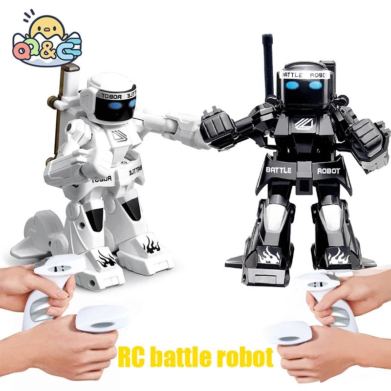 Non-Toxic Rc Robot Battle Boxing Robot Toy Remote Control Robot 2.4G Humanoid Fighting Robot With Two Control Joysticks Toys For Kids