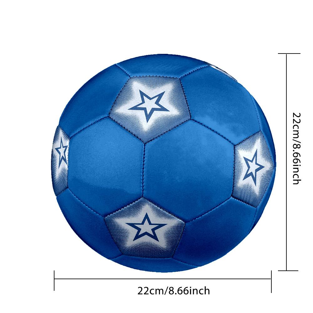 1pc Blue Star Size 5 Soccer Ball Professional Match Training Football Durable Outdoor Sports Ball, Q110
