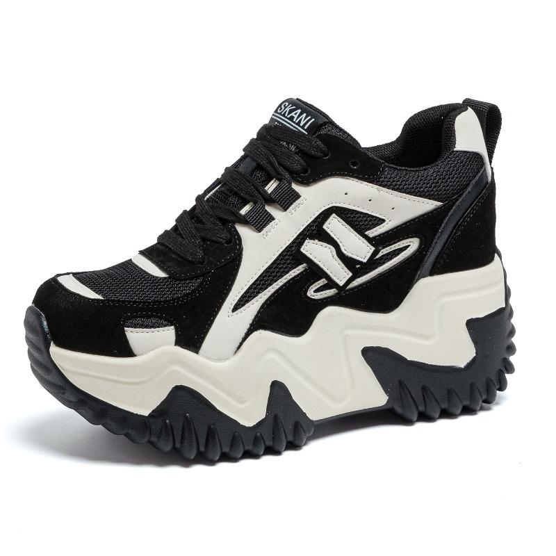 

Autumn retro women s new versatile soft-soled lightweight casual flat-bottomed color matching sneakers 40 чорний