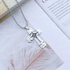 Necklace Pendant Steel Handchands Cross Silver 391