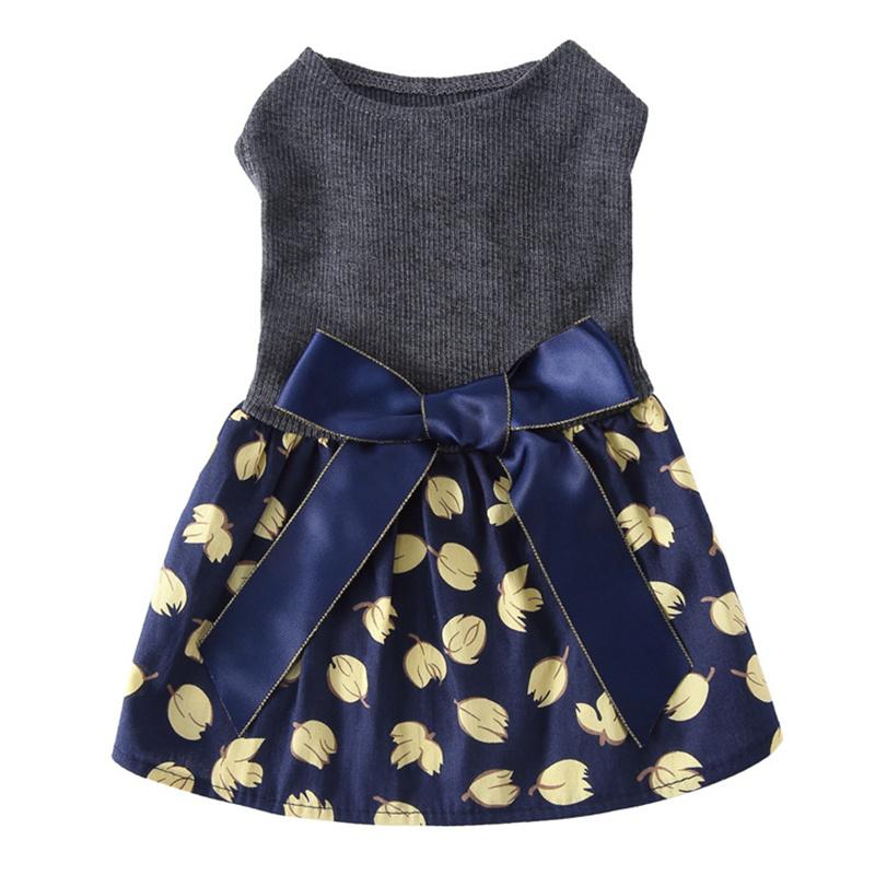 Haine de primăvară și de vară Fusta cu flori pentru animale de companie Haine pentru câini Fusta dragoste pisicuță Haine pentru cățeluș Fusta de vară