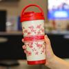 New High Appearance Level Accompanying Coffee Cup Lily of The Valley Stainless Steel Thermos Cup Double Drink with Handle Portable Women's Water Cup