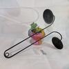 Black Metal Pillar Candle Wall Sconce for Home