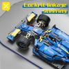 Toylinx 1:10 Building Racing Car Blocks Blue Car Desktop Decorations Collectible Model Car Kits Toy Festive Giving Gift No Box