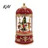 Decorative Snow Ball Christmas Lantern, Lighted Lantern with Music Swirling Glitter, Animated for USB /Battery Operated Holiday Home Decoration