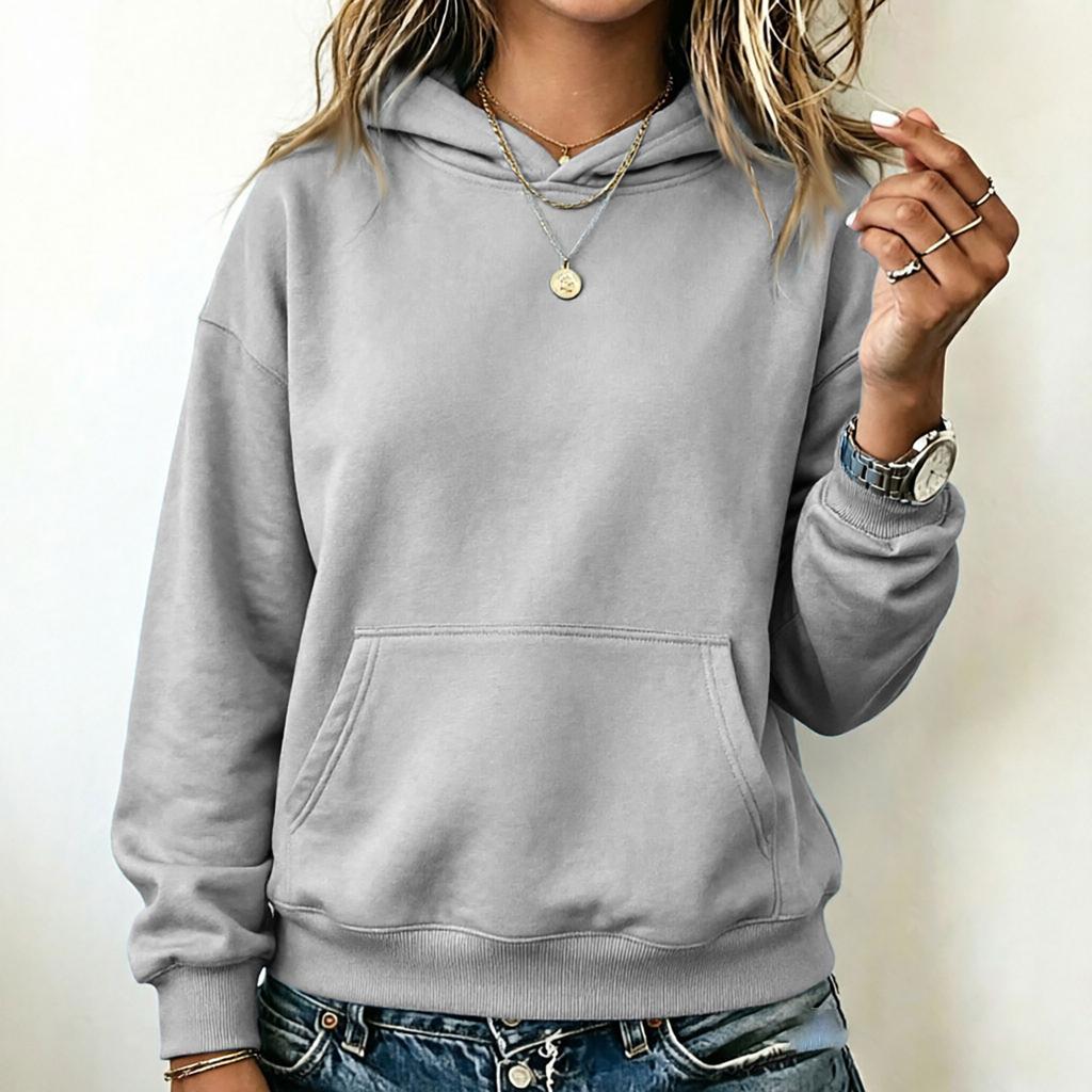 Women's Casual Hoodie with Pockets Loose Fit Pullover Top