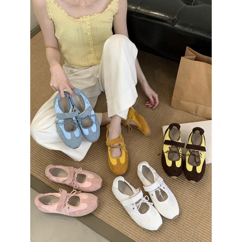 Niche new 2025 summer casual color matching Mary Jane single shoes sports shoes women's word Dexun shoes women