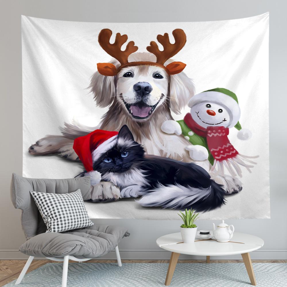 Weihnachten Haustier Tapisserie Weihnachten Hintergrund Layout Tuch Wohnzimmer Weihnachten hängende Tuch