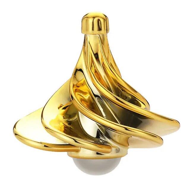 Wind Blasen Fidget Spinner Rotierender Kinetischer Stressabbau Kreisel Tragbarer Pneumatischer Spinner Schreibtischspielzeug für Kinder Erwachsene Geschenk