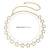 Adjustable Metal Waist Belts Gold/Silver Waist Chain Trendy Hollow Out Belt  Clothing Accessories