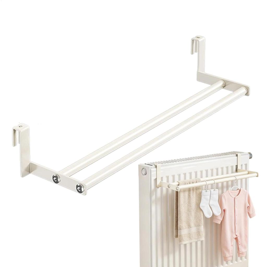 Wall Mounted Towel Drying Rack Plug-in Heavy-Duty Space-Saving Towel Hanger Carbon Steel Drying Rack Household Clothes Shelf