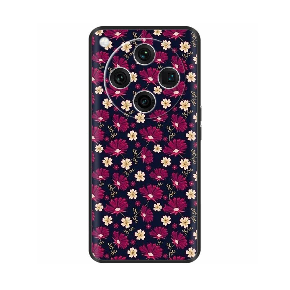 Painted Cover For Oppo Find X8 Pro Soft Black Silicon Back Cover Cases For Oppo Find X8 Findx8 Pro Shockproof Shell Cases Bumper