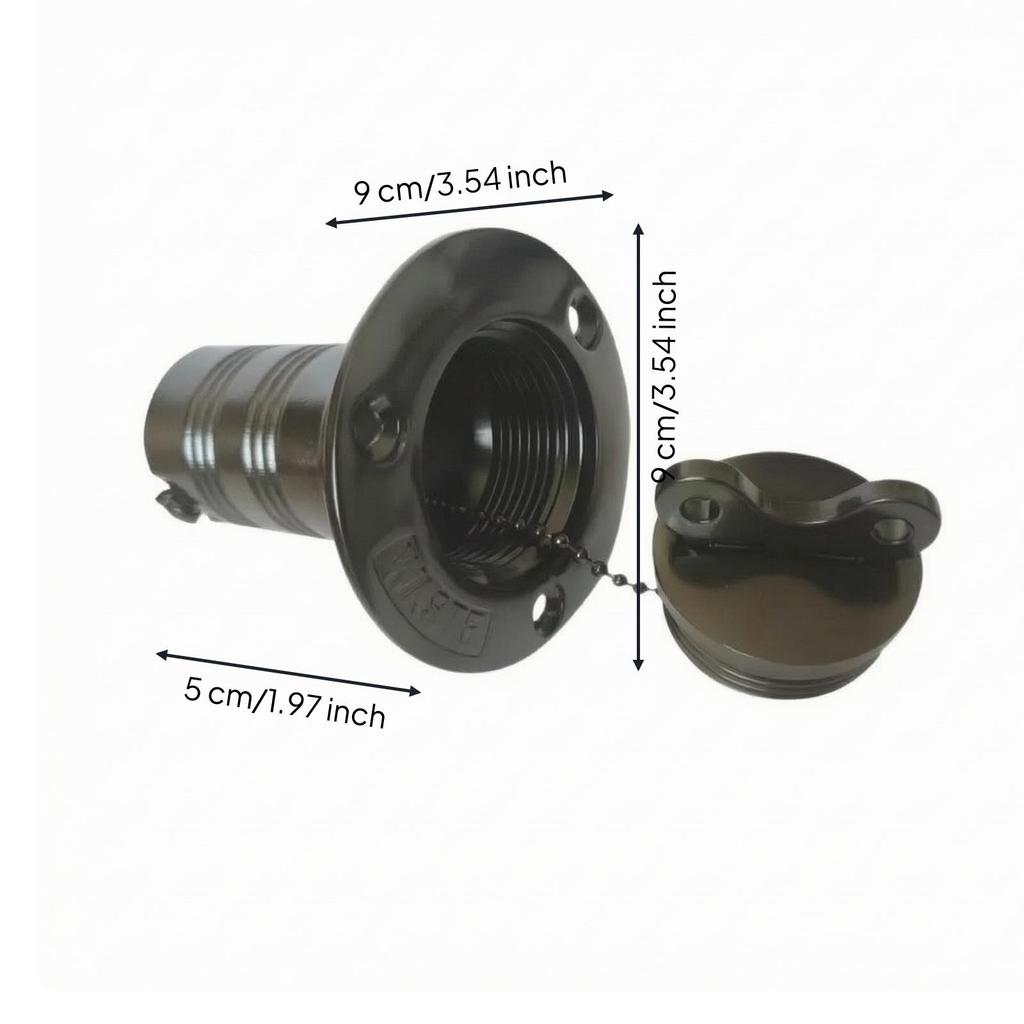 Deck Fill with Tethered Cap Waterproof Chain Flush for RVs