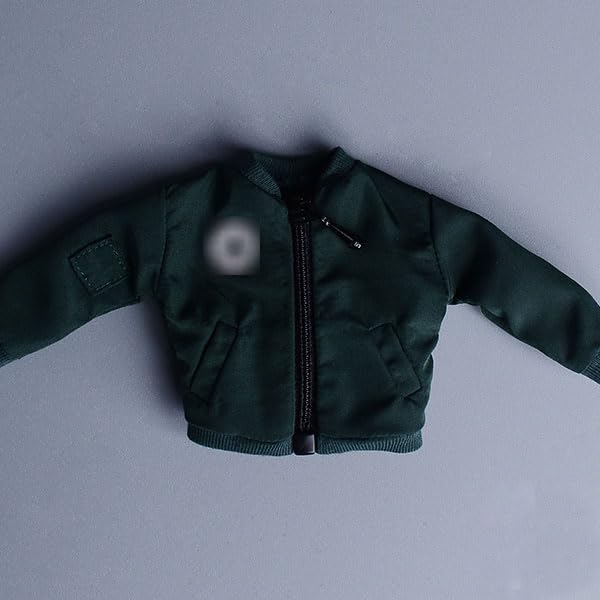 

1/12 scale bomber jacket, baseball uniform, trend jacket (body, head, shoes, etc. not included) Dark green