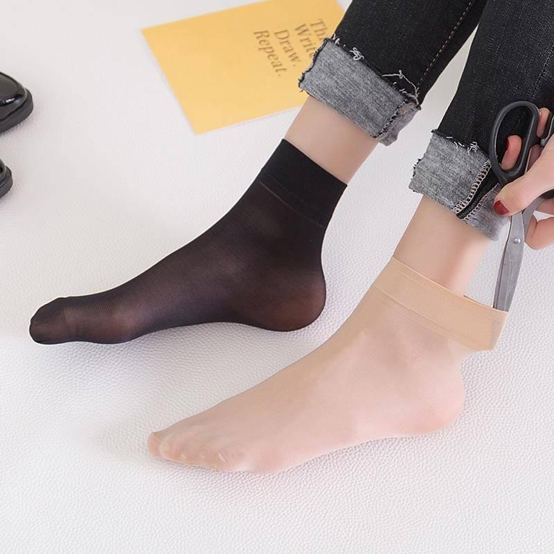 Steel-Strength, Anti-Snagging Women's Velvet Ankle Socks - Super Elastic, Soft, and Durable for Spring & Autumn