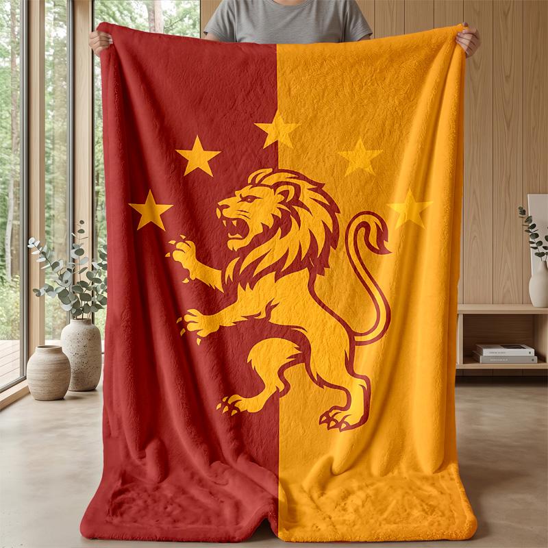 Galatasaray Theme Blanket Soft Flannel Blanket Plush Throw Blanket Cozy Sofa Bed Blanket for Home Decor