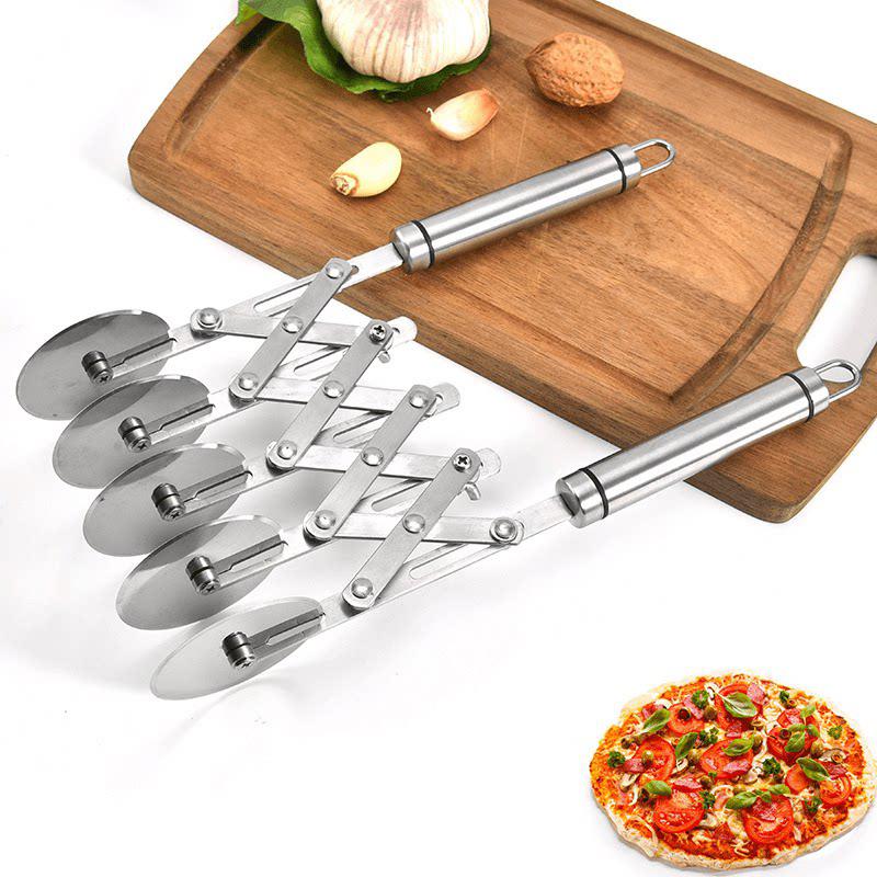 3/5/7 Wheel Cutter Dough Divider Knife Flexible Stainless Steel Roller Blade Pizza Pastry Peeler Stainless Steel Baking Pan Tool