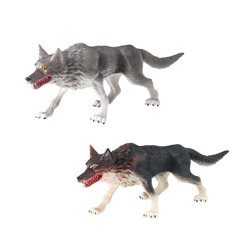 Wolf Figurine Desktop Ornaments Birthday Gift Crafts Collection Early Educational Toy for Children Girls Kids Boys Toddlers