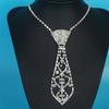Elegant Rhinestone Tie Choker Necklace Long Necklace Trendy Personalized Neckband Neck Accessory Short Clavicle Chain