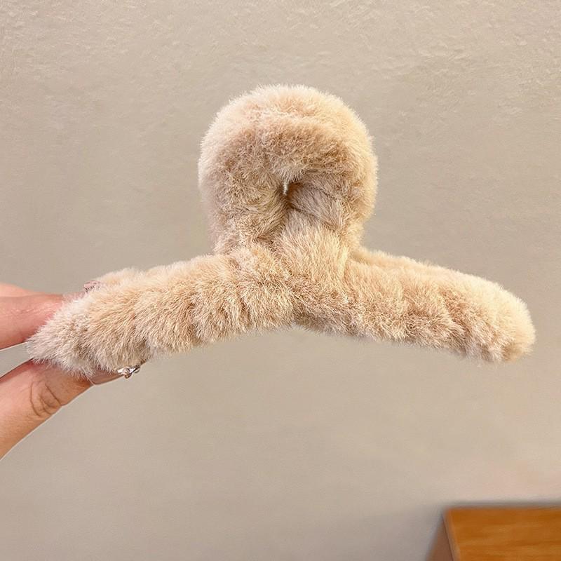 2025 Fall/Winter Teddy Bear Bow Hair Clip - Cute Fluffy Claw Shark Clip Accessory