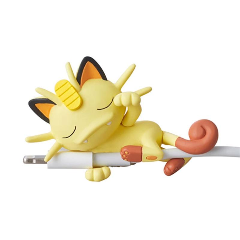 Round Usb Pikachu Data Cable Protector Accessory Cartoon Eevee Snorlax  Decor