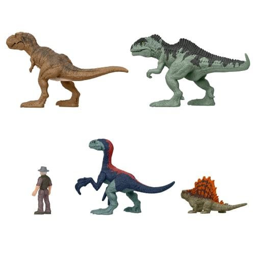 Mattel JURASSIC WORLD New Ruler Mini Figure Multi-Pack (with Limited Edition Dimetrodon) [Dinosaur Toy] [3 Years Old and Up] GWP74