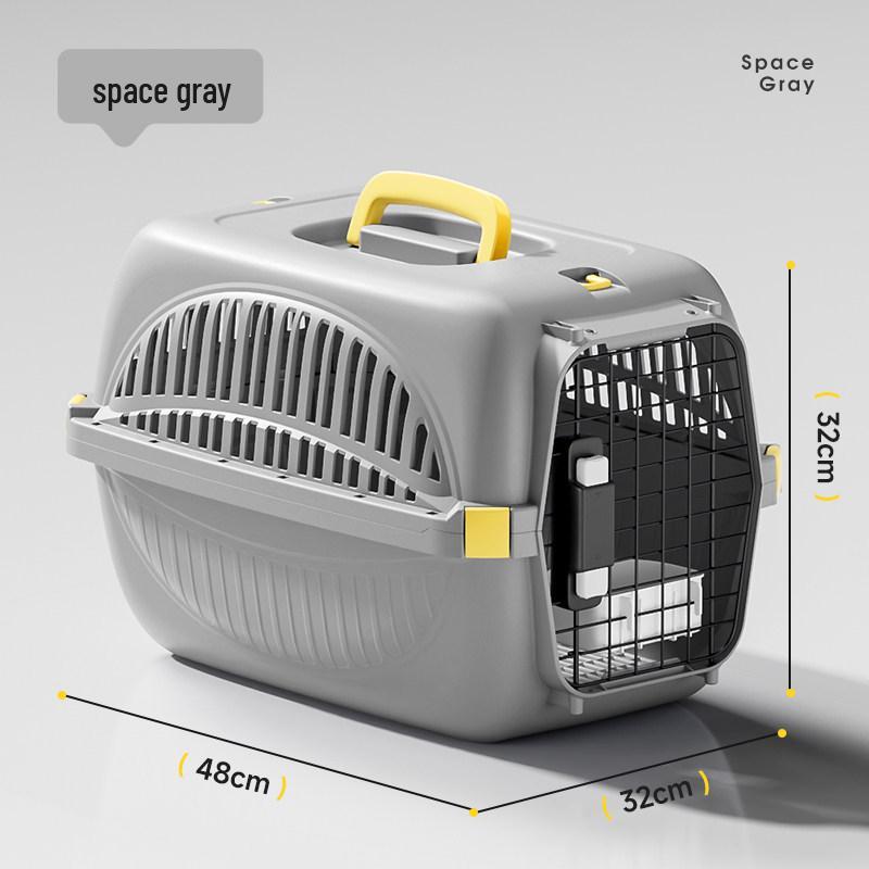 Transporteur de Chat Portable pour Avion – Cage en Plastique Portative pour Chat et Chien