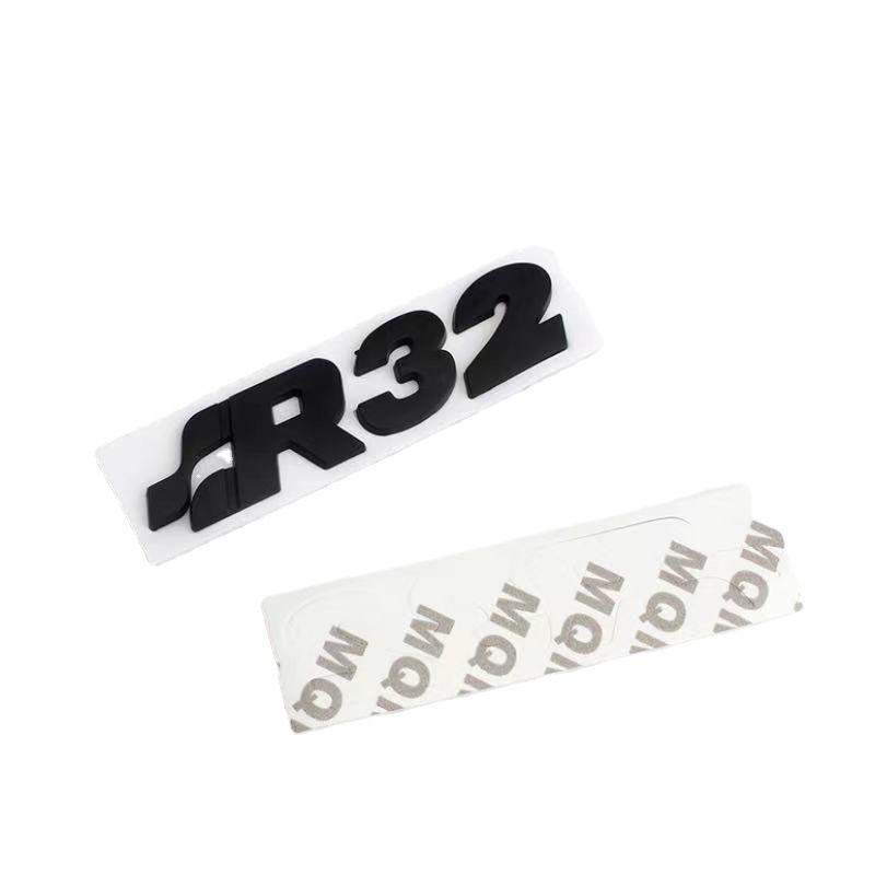 1Pc Car Metal R32 Logo Badge Emblem Decals Sticker For Golf 2 3 4 5 Magotan Passat SR32 MK4 MK5 MK6 Car Styling