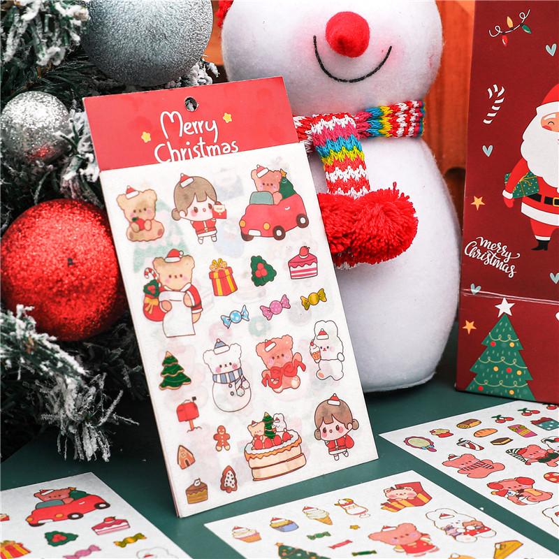 Christmas Series Cute Cartoon Sticker Set for Diaries and Journals