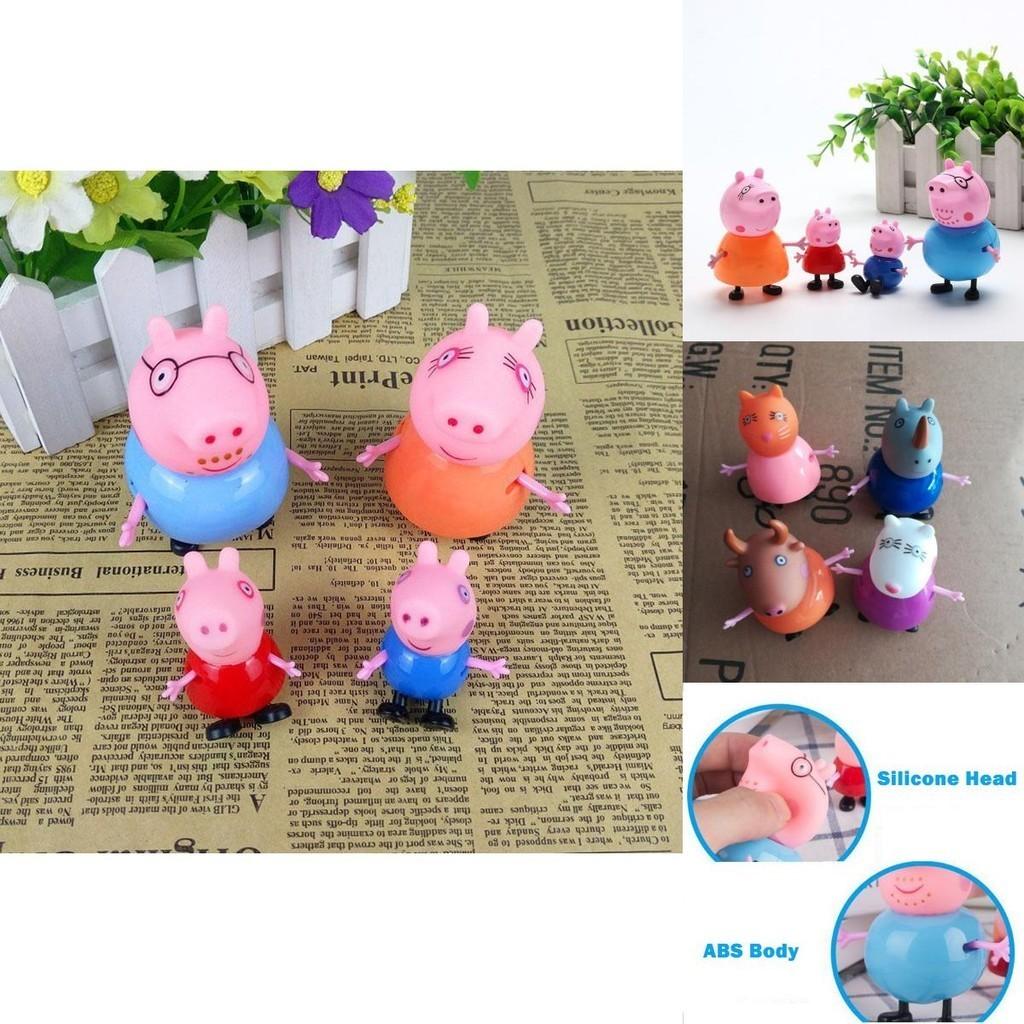 Bunte umweltfreundliche Peppa Pig Familie Freunde Actionfiguren für Kinder 25-teiliges Set