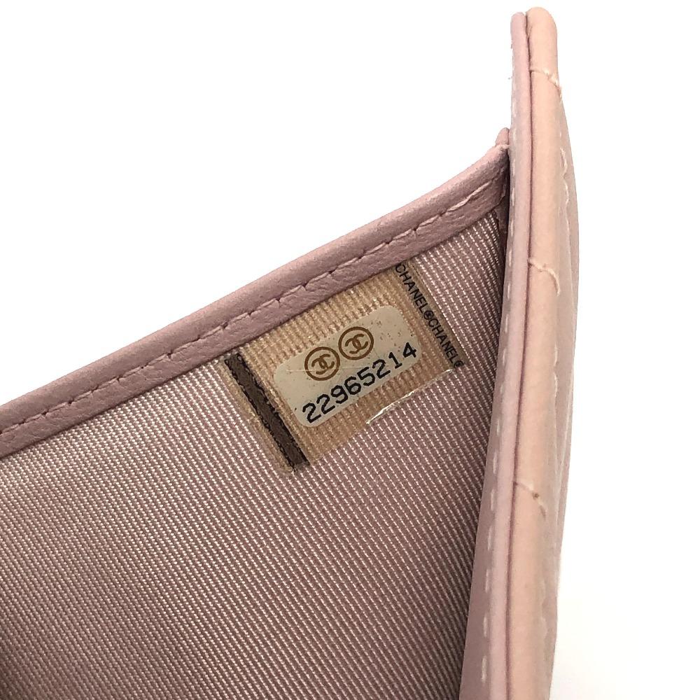 CHANEL V-Stitch Chevron CompactWallet Wallet Trifold wallet Lambskin Leather