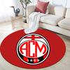 Tappeto Rotondo Stampato AC Milan, Tappeto Circolare Lavabile Antiscivolo per Soggiorno Camera da Letto Sala Giochi, Decorazione per Tifosi Sportivi, Regalo per Feste Compleanni