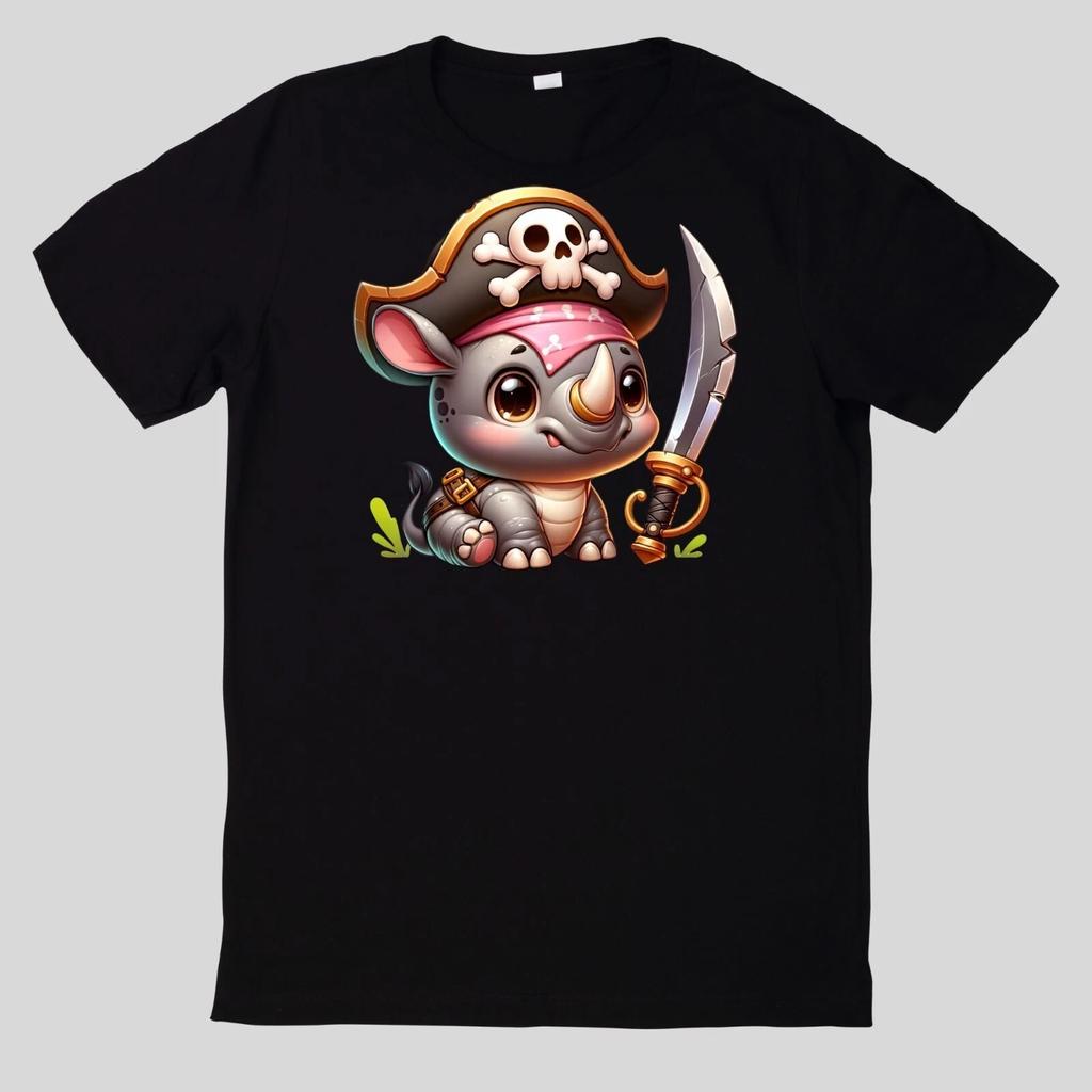 T-Shirt Niedliche Tierpiraten Baumwolle Fun Spaß Sprüche Lustig Cartoon
