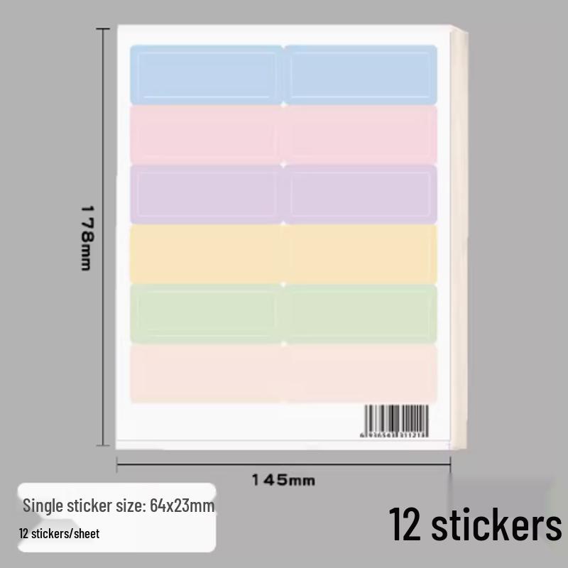 Waterproof Writable Self-Adhesive Color Label Stickers - Small Size Office Memo Labels