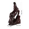 Wooden Horse Statue Hand-Carved Standing Horse Sculpture Decorative Animal Art for Home Living Room Office Bedroom Fengshui