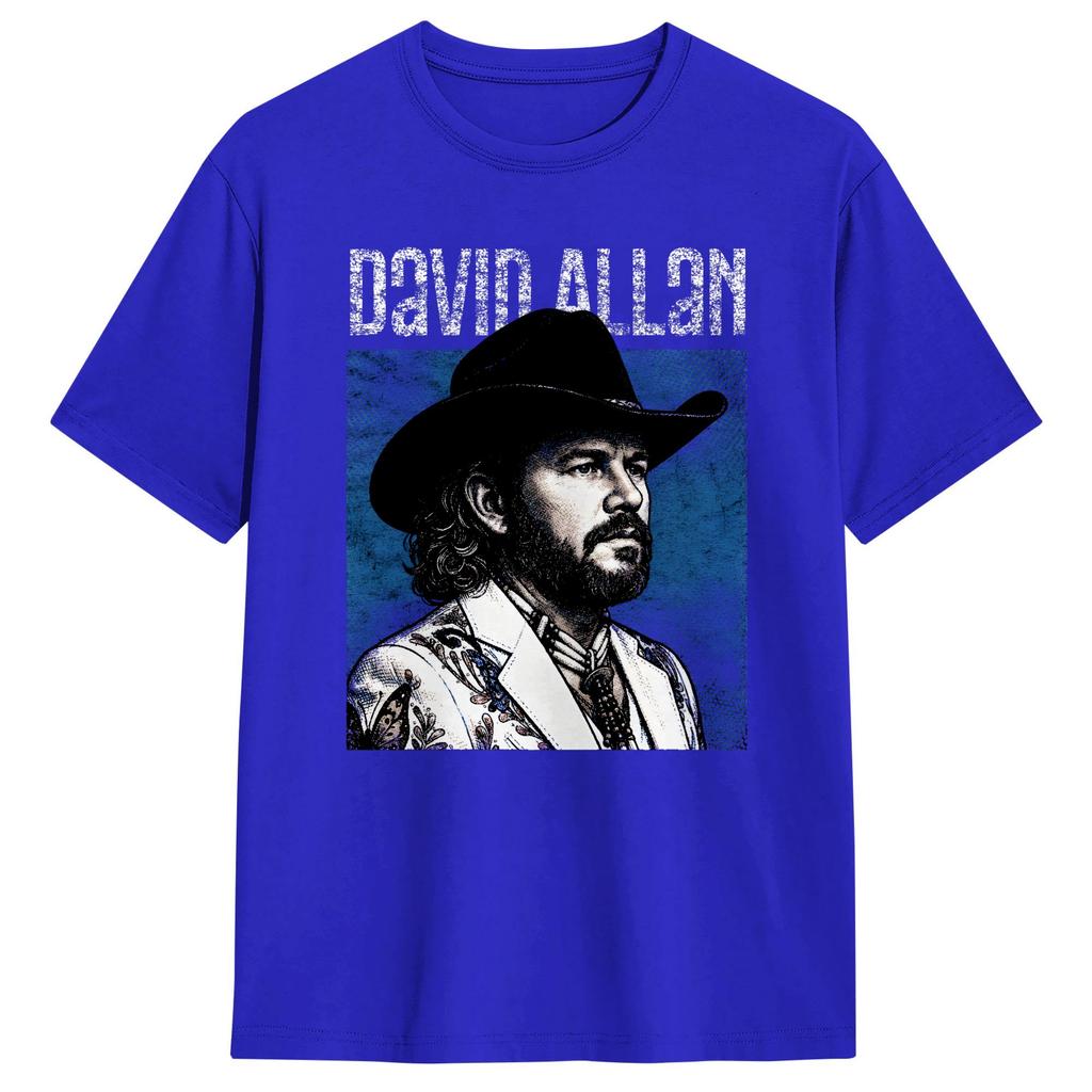 Lässiges T-Shirt Sommer David Allan Coe Trendige T-Shirts 100% Baumwolle T-Shirt für Unisex Y2K Basic Bedruckte Kurzarm-Tops